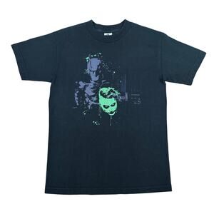 Vintage 2008 The Dark Knight Batman Joker Shirt Black DC Comics Size Small